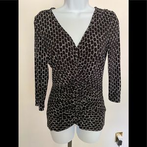 NWOT, Adrianna Papell Black & White Geometric Top